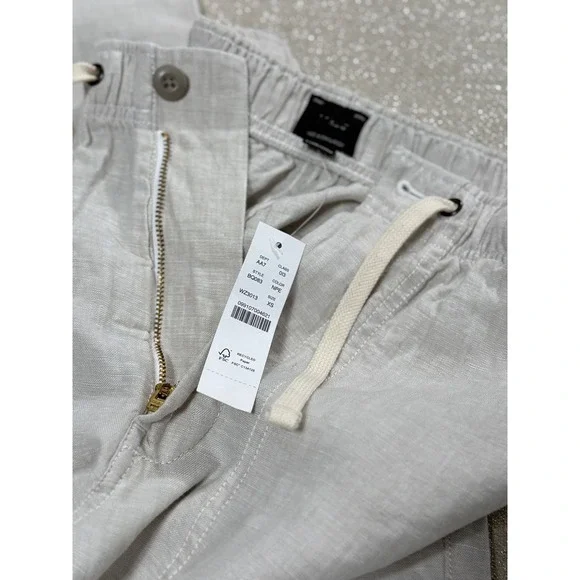 NWT J. Crew Men's XS Beach Linen Pant Flax $118